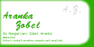 aranka zobel business card